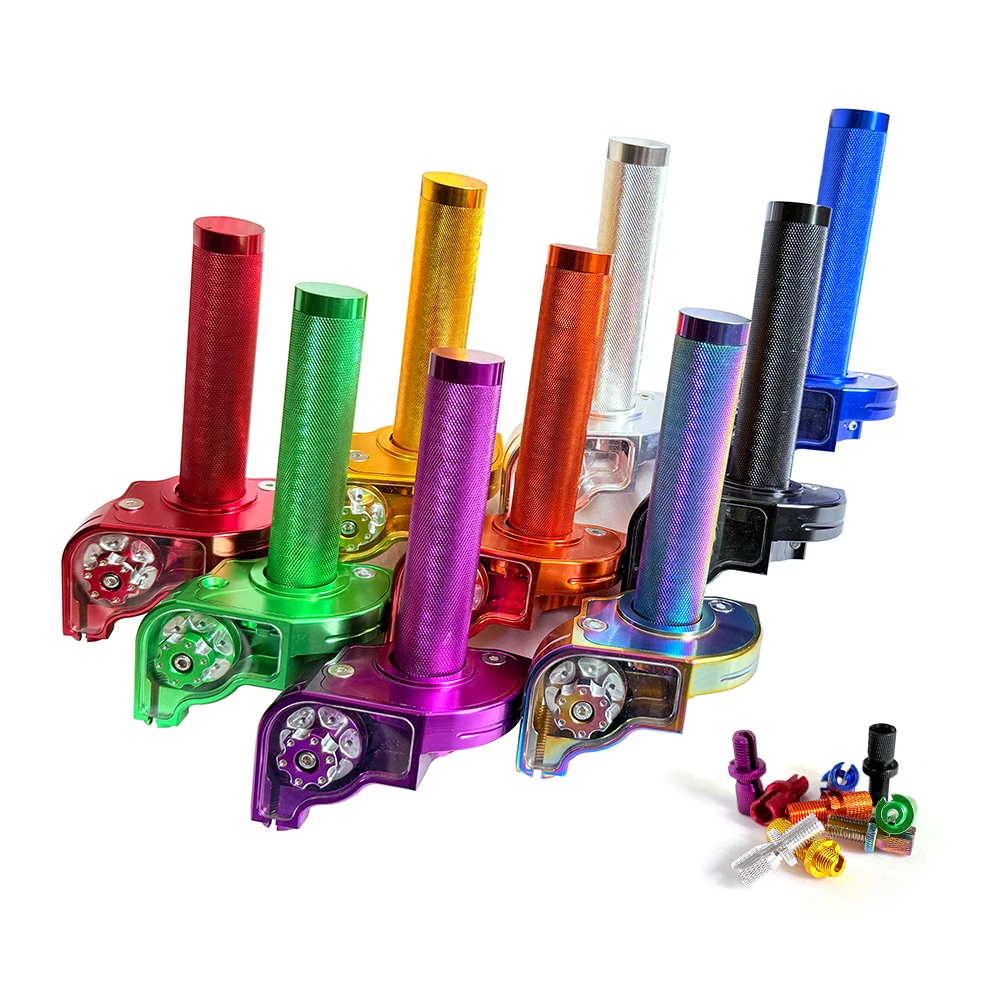 22MM Throttle Twist Grips CNC Aluminum Motorcycle Grips Cable for ATV Scooter Moped Quad Bike Motorcycle Accessories Universal - Image 6