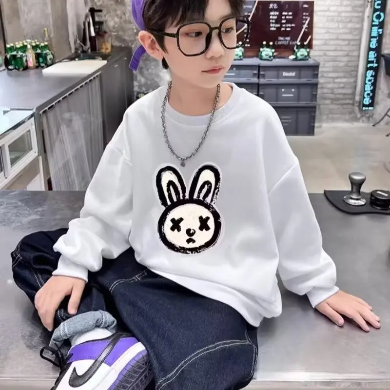 

Boys' Sweater Spring and Autumn Style New Mid sized Children's Autumn Top Boys' Autumn Bottom Shirt Fashionable and Fashionable