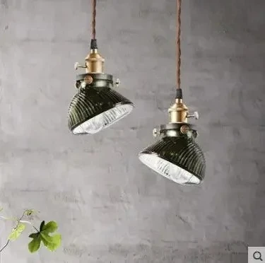 Retro Cafe Tea Shop American Industrial Style Kitchen Single Head Blue Hot Pot Restaurant Chandelier