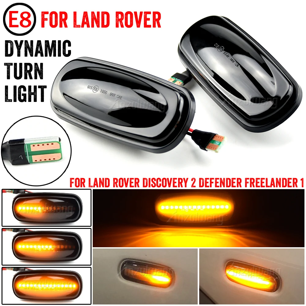 LED Dynamic Flashing Led Side Marker Turn Signal Light For Car For Land Rover Discovery 2 Defender Freelander 1 Car Accessories