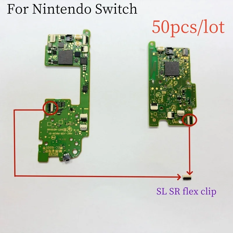

50pcs/lot Original New for Nintendo Switch NS SL SR Flex Clip FPC Connector Socket Plug Slot on Joy-con Mainboard