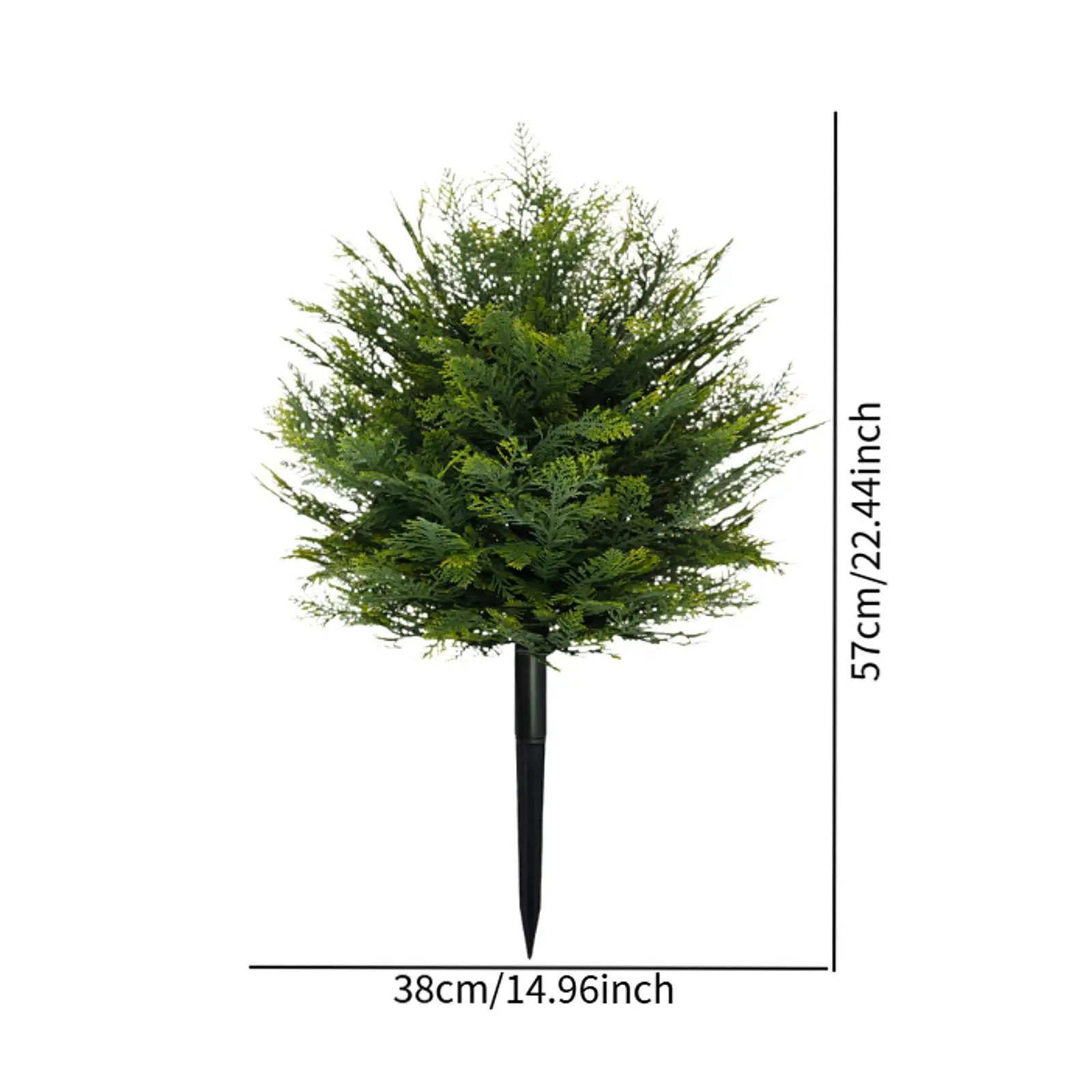 Artificial Topiary Tree Stake Garden Ornament for Outside Lawn Entry Balcony Fairy Garden Decor
