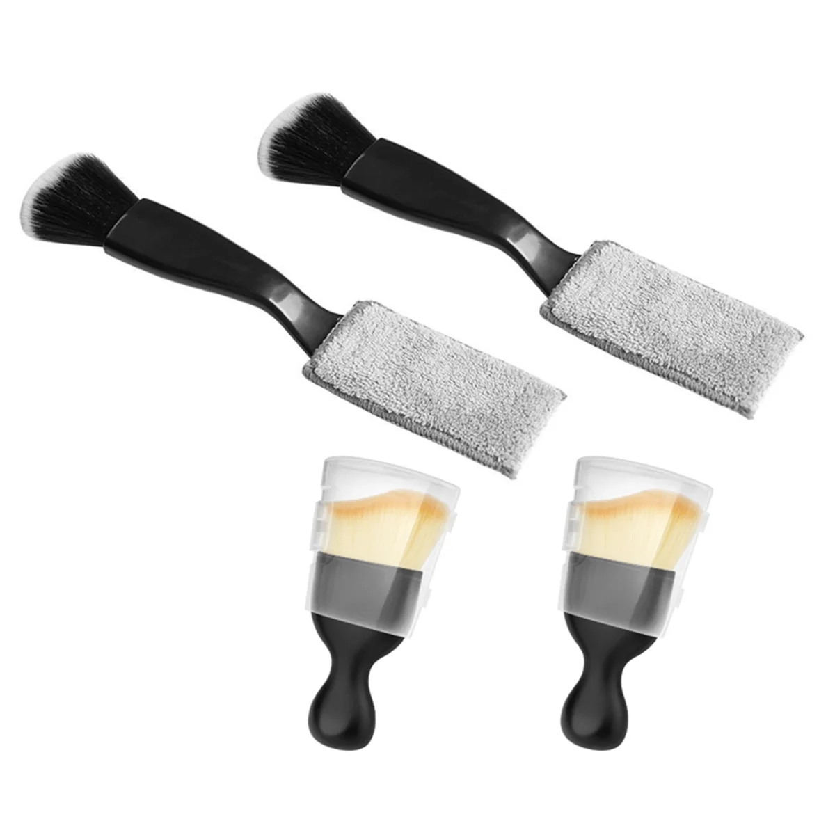 A72P 4 Pcs Auto Interior Dusting Brush Car Interior Dust Sweeping Soft Brush Universal Crevice Brush for Air Vent