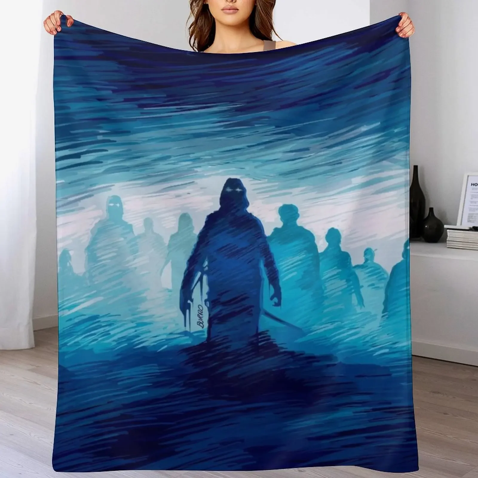 

The Fog Illustration - John Carpenter Throw Blanket Easy Care Comfortable Blanket for Couch