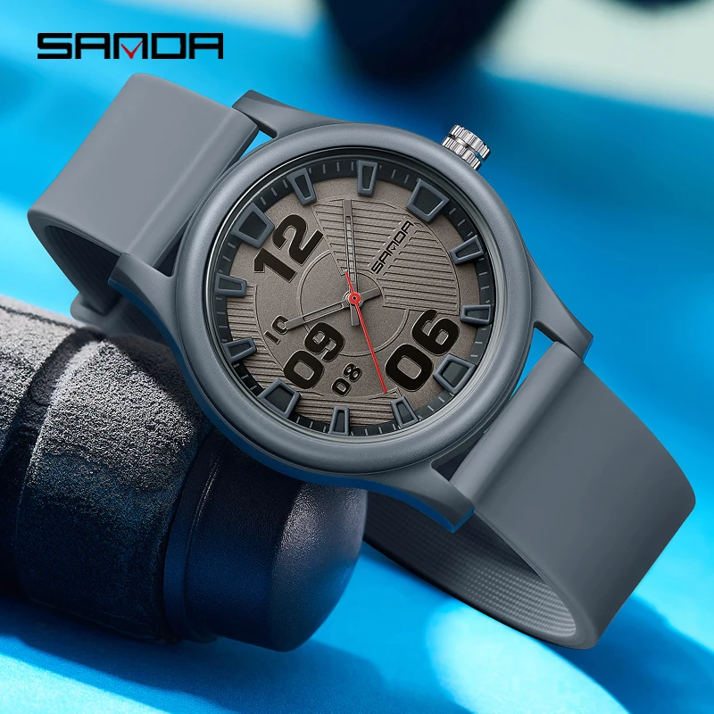 2024 Fashion Sanda 3252 Top Brand Trend Ladies Boys Student Gift Young Watch Sports 50m Waterproof Casual Clock Relogio Feminino