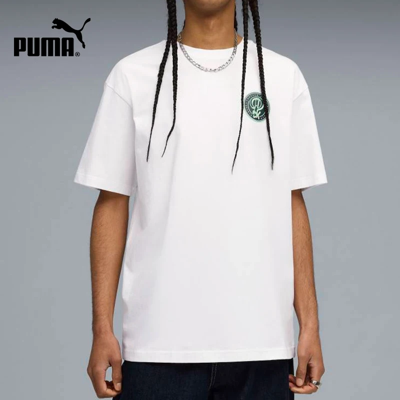 Puma genuine loose fitting men's casual, lightweight, breathable, wear-resistant short sleeves 635878-02