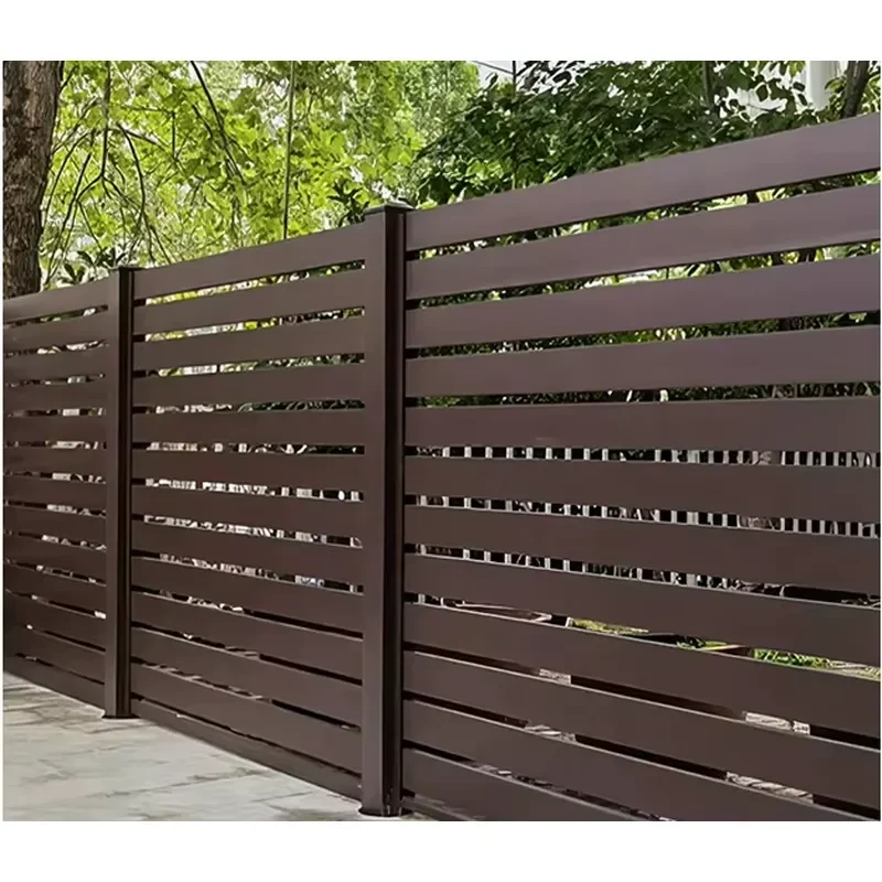 Hot Sale Decorative Garden Horizontal Vertical Louver Blade Leaf Fence Aluminum Privacy Panel Fence Powder Coated