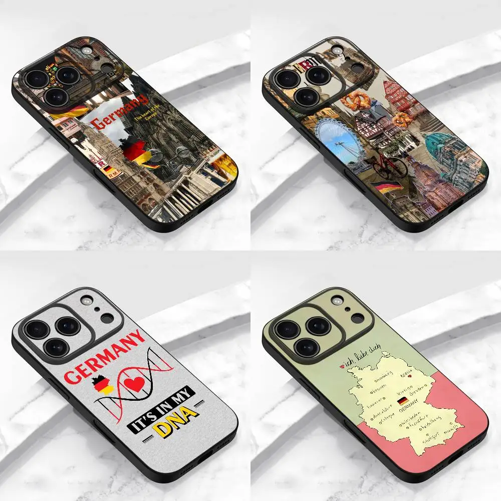 

Germany FlAG Travel Phone Case For iPhone 17,16,15,14,13,12,11,Pro,Max,Plus,E,Air,Mini Protective Black Cover