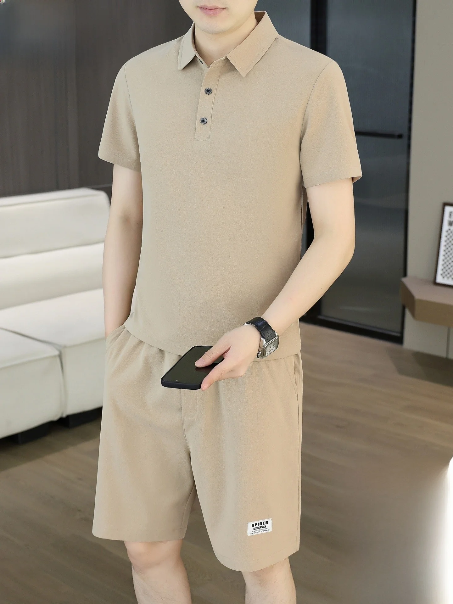 tucano-completo-uomo-estivo-in-seta-ghiaccio-ad-asciugatura-rapida-maglietta-a-maniche-corte-e-pantaloncini-casual-tinta-unita-nuovo-stile-due-pezzi-moda-giovanile