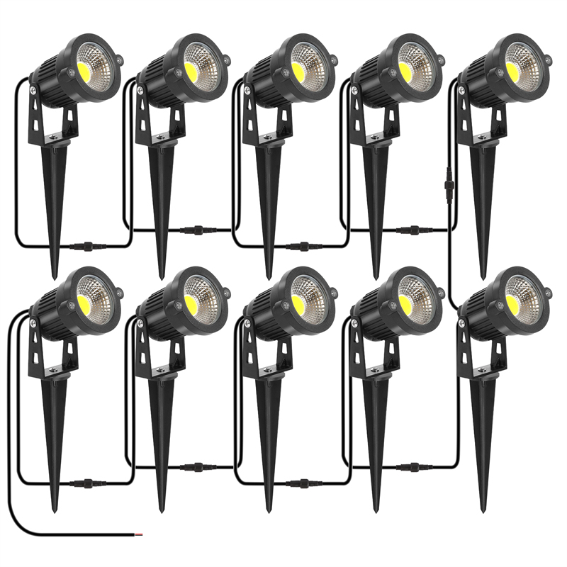  2/4/6/10 in 1 IP65 Waterproof  2 meters Waterproof wiring Led Garden Lights Outdoor Lawn Lamp Safety Low Voltage Street Lights 