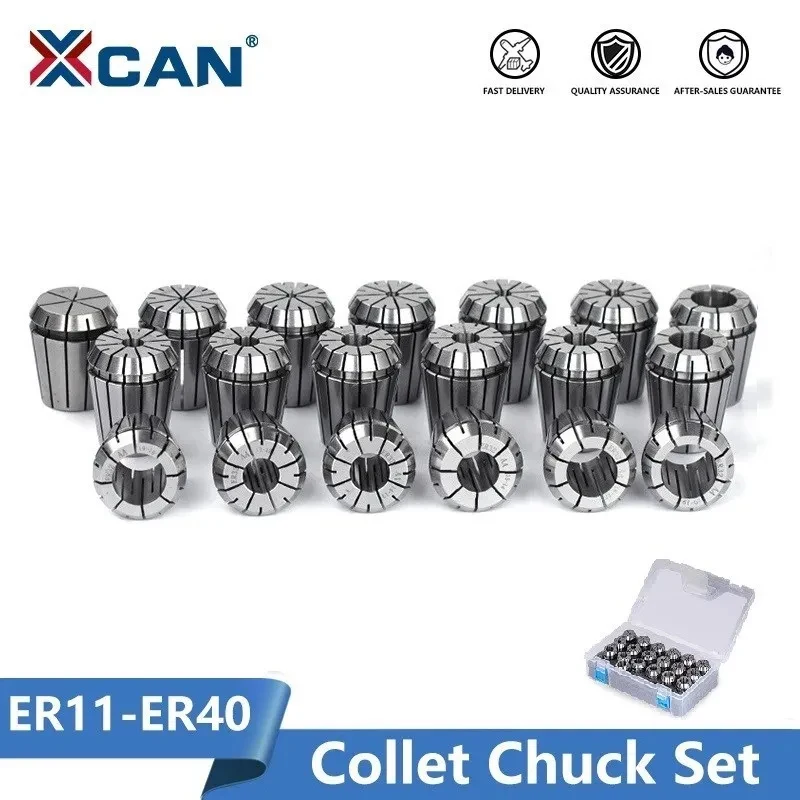 XCAN AA Level Spring Collet Chuck Set ER11 ER16 ER20 ER25 ER32 ER40 Spring Chuck for Milling Cutter CNC Lathe Tool Holder