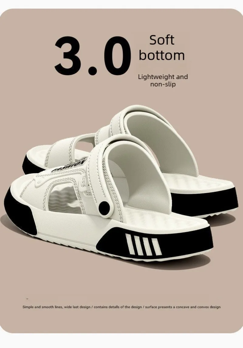 Herren-Slipper, Sommer-EVA-Sandalen mit weicher Sohle, für drinnen und draußen, zum Gehen, für den Strand, Flip-Flops, Herren-Hausschuhe – Detail 10