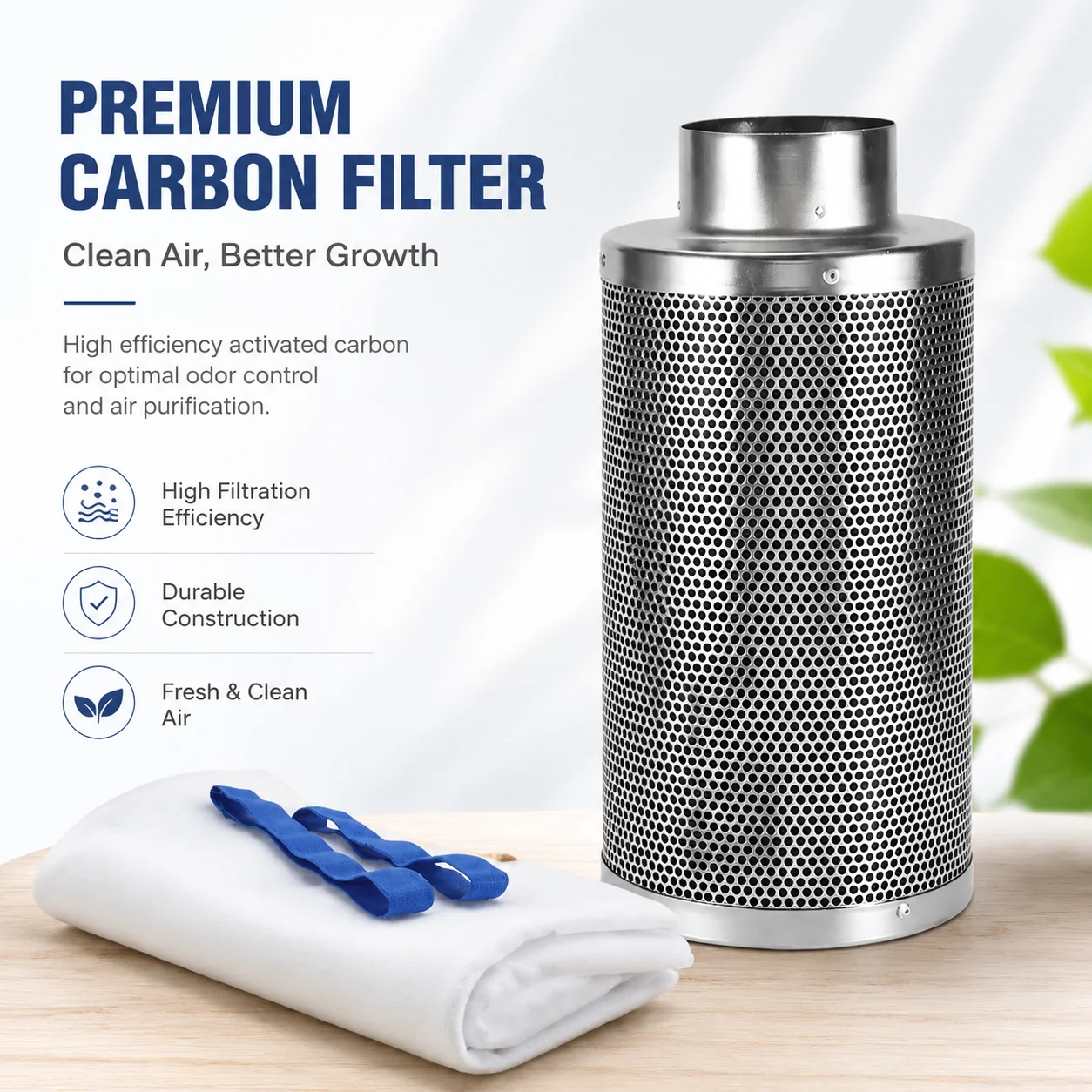 Activated carbon air filter Hydroponic plant tent cartridge activated carbon air filter