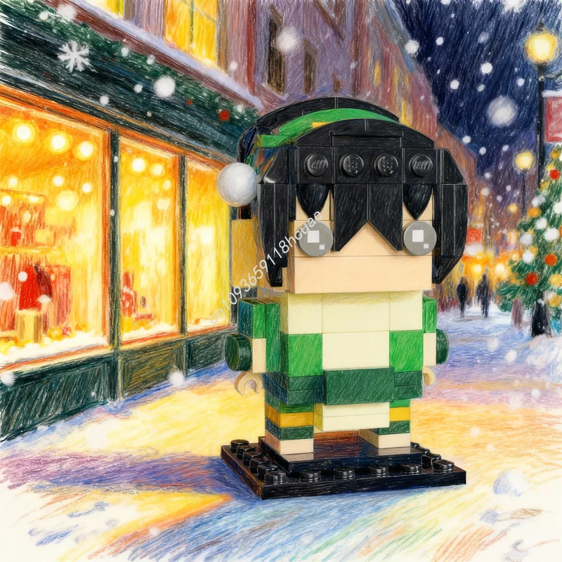 153 Piezas MOC Brickheadz Toph Avatar, El Último Maestro Aire, Temporada 1, Bloques de Construcción, Juguetes de Construcción, Regalos de Navidad, Bloques para Niños