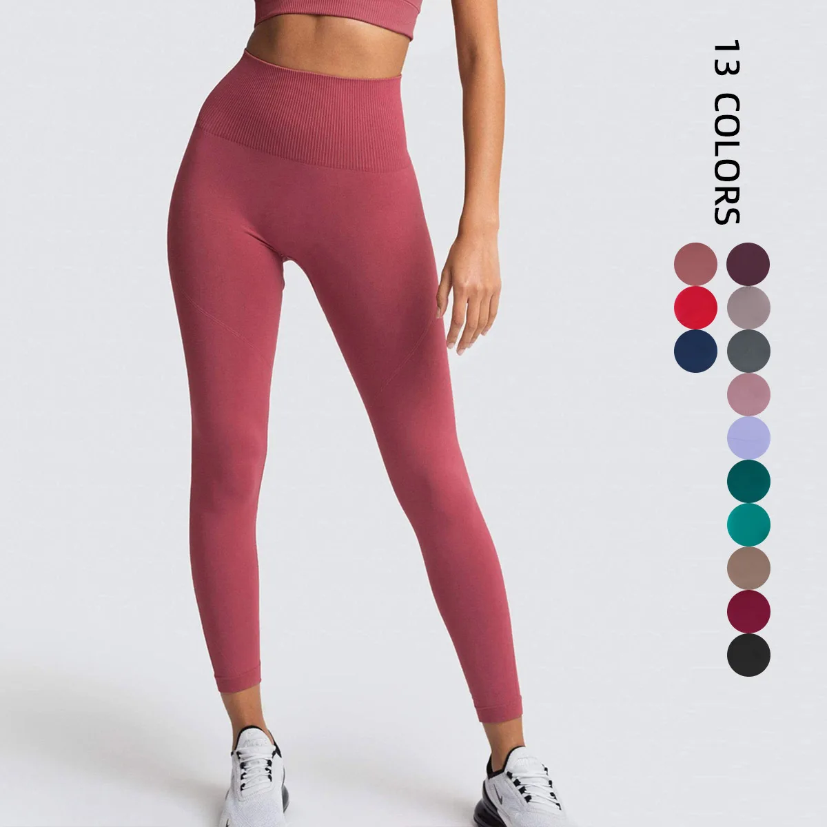 

Women Solid Color Seamless Yoga Leggings Push Up Sports Leggings Gym Fitness Legging Tight Workout Butt Lift Running Pants