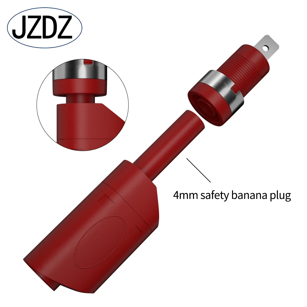 JZDZ 5PCS 4MM Banana Plug Safety Sheath Stackable Wire Solder Connector DIY Electrical Tools J.10038