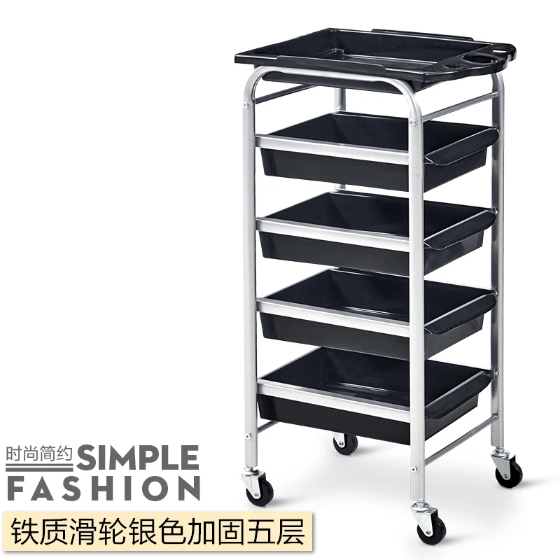 Hairdressing Trolley Hair Salon Tool Cart Beauty Trolley Barber Shop Perm Hair Stylist Bar Cart Multi-function Tool Cabinet