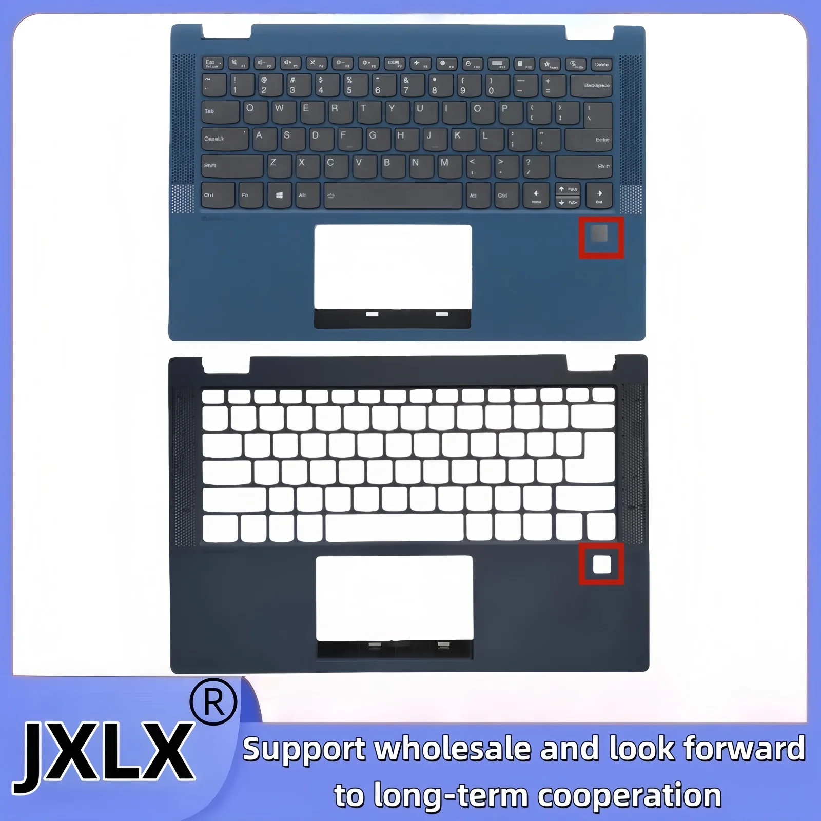

JXLX® New For Lenovo ideapad Flex 5-14IIL05 81X1 Flex 5-14ARE05 81X2 Blue USA English Backlit Fingerprint Keyboard 5CB0Y85615
