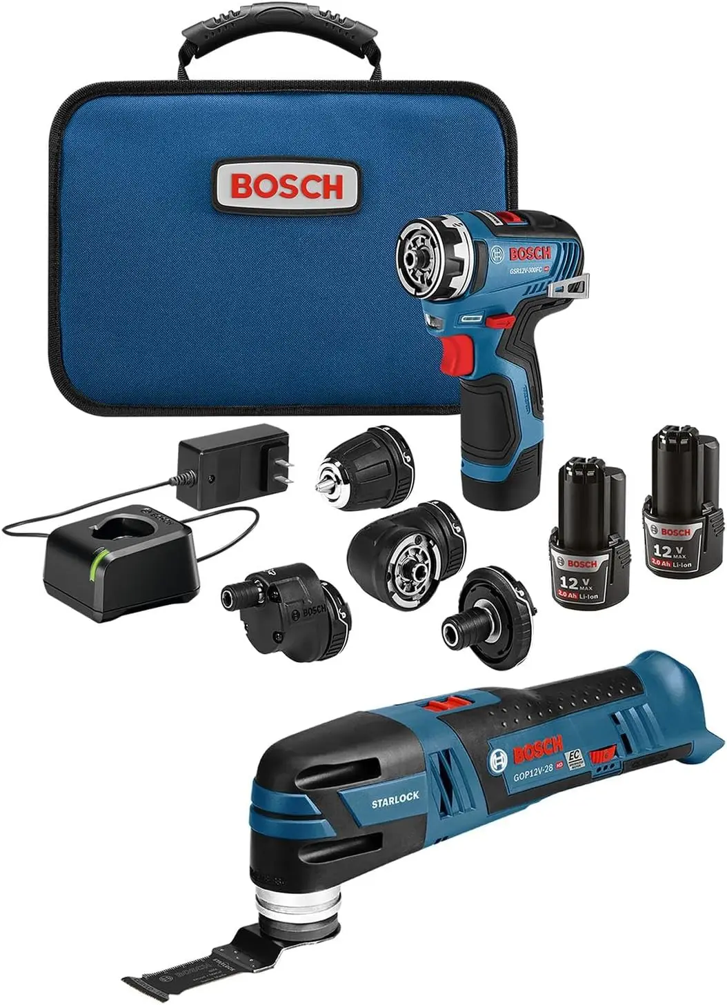 GXL12V-270B22 12V Max 2-Tool Combo Kit with Chameleon Drill/Driver Featuring 5-In-1 Flexiclick® System and Starlock® Oscil