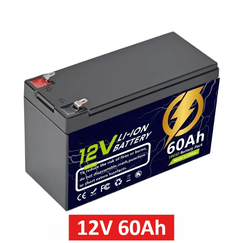 12 فولت 60 أمبير 80 أمبير 100 أمبير 120 أمبير LiFePO4 بطارية قابلة للشحن للطاقة الشمسية صياد السمك عجلة الطاقة الإضاءة قارب بطارية RV المنزل