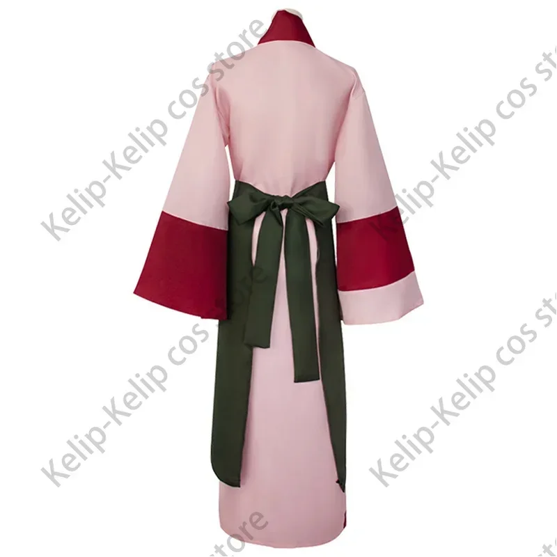 Disfraz de Anime Inuyasha Sango, delantal de Halloween, uniforme con forro para adulto, hombre, mujer, fiesta de Carnaval, traje de kimono japonés