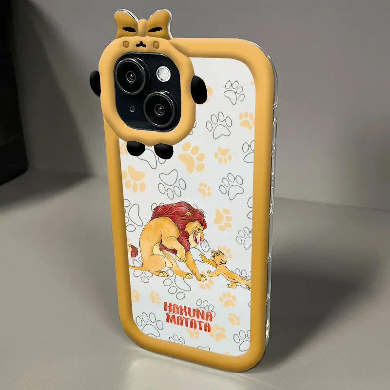 Cute Disney Lion King For iPhone 15 14 13 12 11 Pro Max XS Max X XR 7 8 Plus 6S 5S Little Monster Phone Case