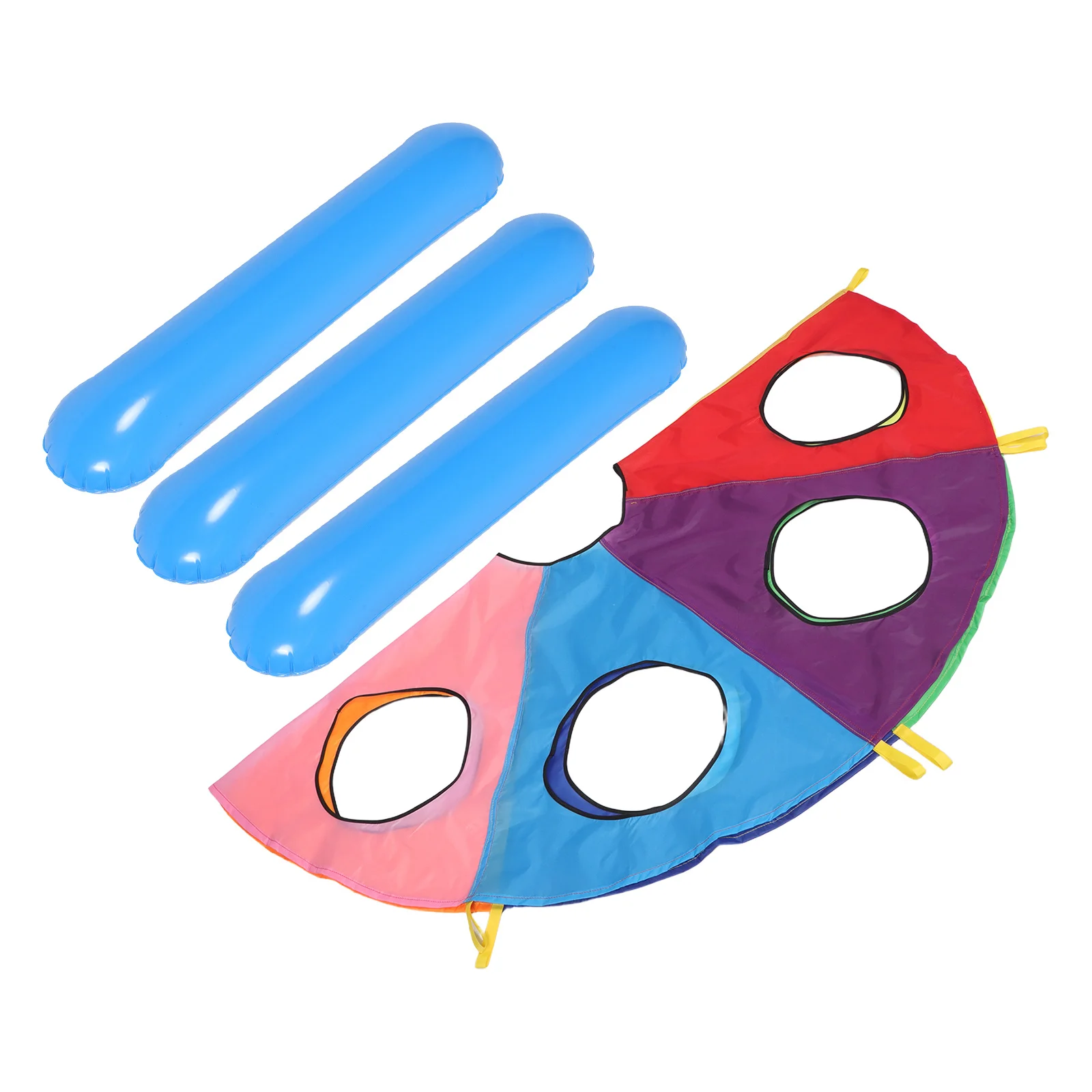 

1 Set Children'S Rainbow Parachute 9 Holes Interactive Mole For Kids Cooperative Play Group Activity Sensory Training Parachute