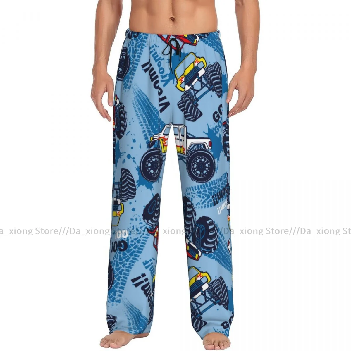 Men Sleep Bottoms Male Lounge Trousers Men's Monster Truck Cars Pajama Pants