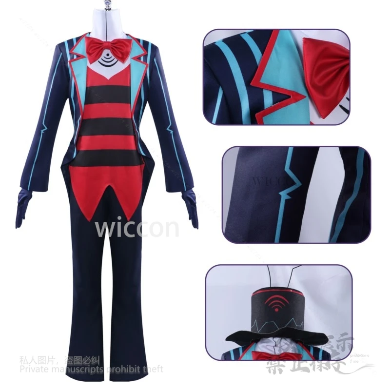 Anime Alastor Charlie Morningstar Hazbin Hotel Lucifer Vox Cosplay Costume Full Set Uniform Outfits Adult Kids Halloween Party
