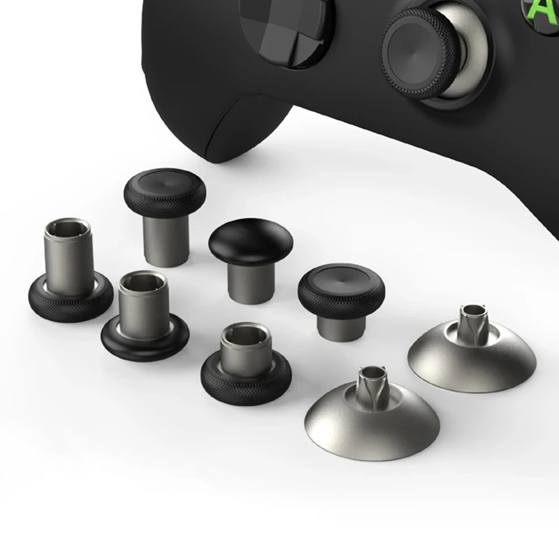 8 PACK Metal Magnetic Thumbsticks Analog Joysticks for PS4/XBOX ONE/Xbox Series X/S Controller Silver