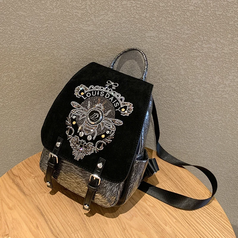 Bolso de mano con diamantes de gran capacidad para mujer, bolso de mano, bolso de hombro, Y2k, Retro