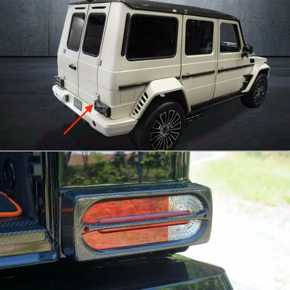 

REAL Carbon Fiber Rear Tail Light Cover Trim Fits Mercedes-Benz G Class W463 G550 G63 2004-2018