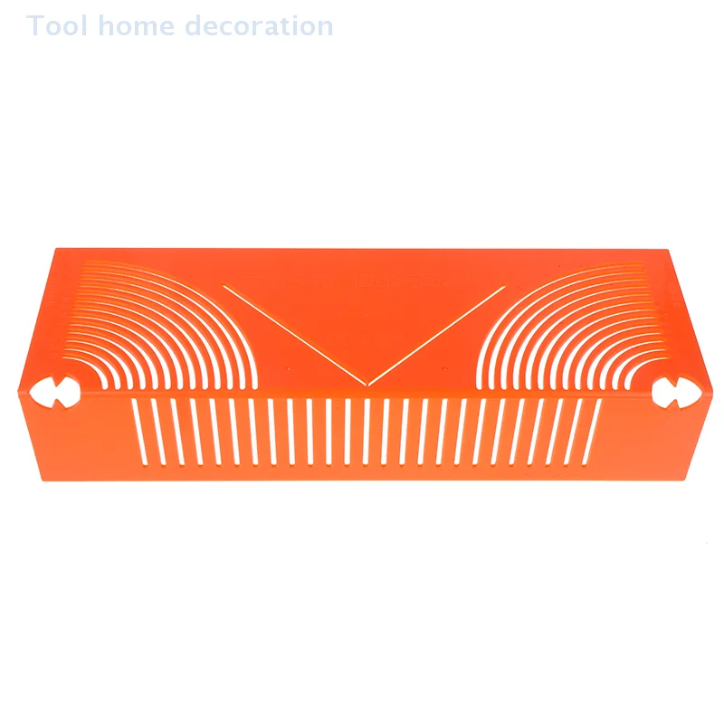 1pcs Square Tube Round Corner Drawing Ruler 45-degree Angle Guide Two-way Drawing Tools Plastic Precision Pipe Cutting Guide