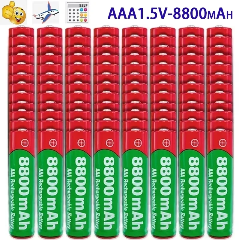 

AAA Battery 1.5V rechargeable AAA battery 8800mAh 1.5V New Alkaline Rechargeable battery for led light toy MP3 long life