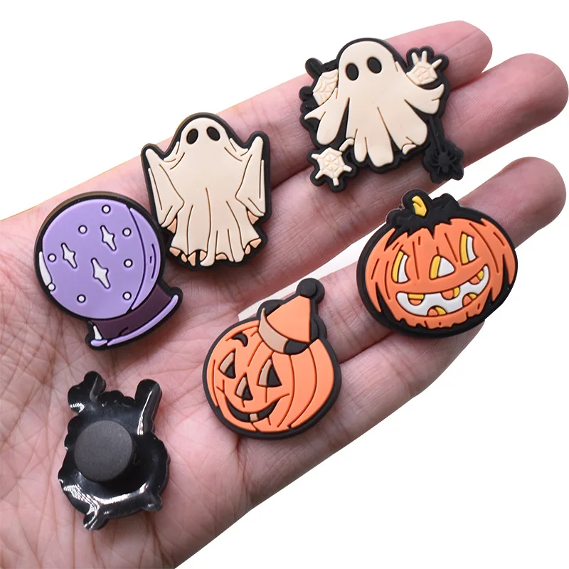 Halloween Pumpkin Terror Skeleton Shoes Charm Decorations Cute Cartoon PVC Decorations Detachable Waterproof For Party Gifts