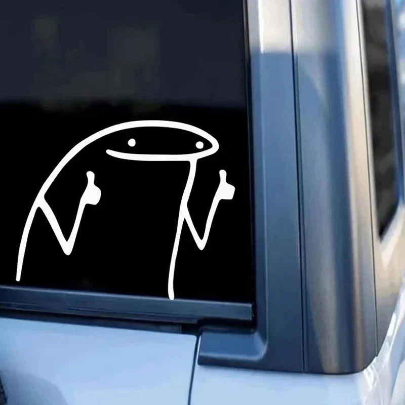 Stick Man Thumbs Up Auto Aufkleber Automotive Gestanzte Vinyl Aufkleber Auto Dekoration Stoßstange Fenster Grafiken