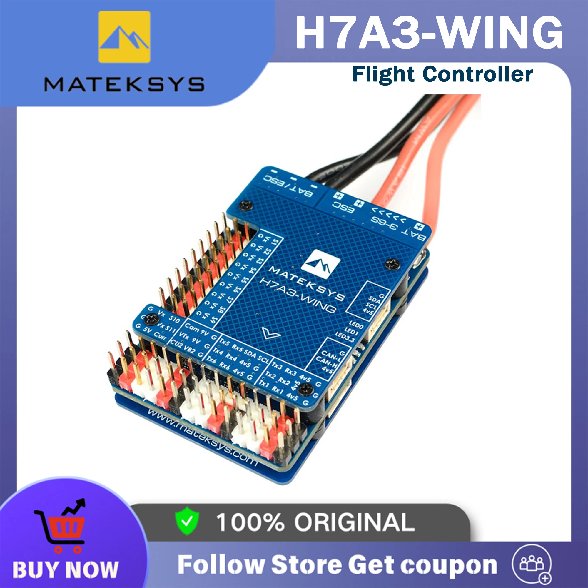 MATEK Mateksys H7A3-WING STM32H7A3RIT6 Built-in OSD INAV Flight Controller for RC FPV Airplane Fixed Wing Instead H743 WING