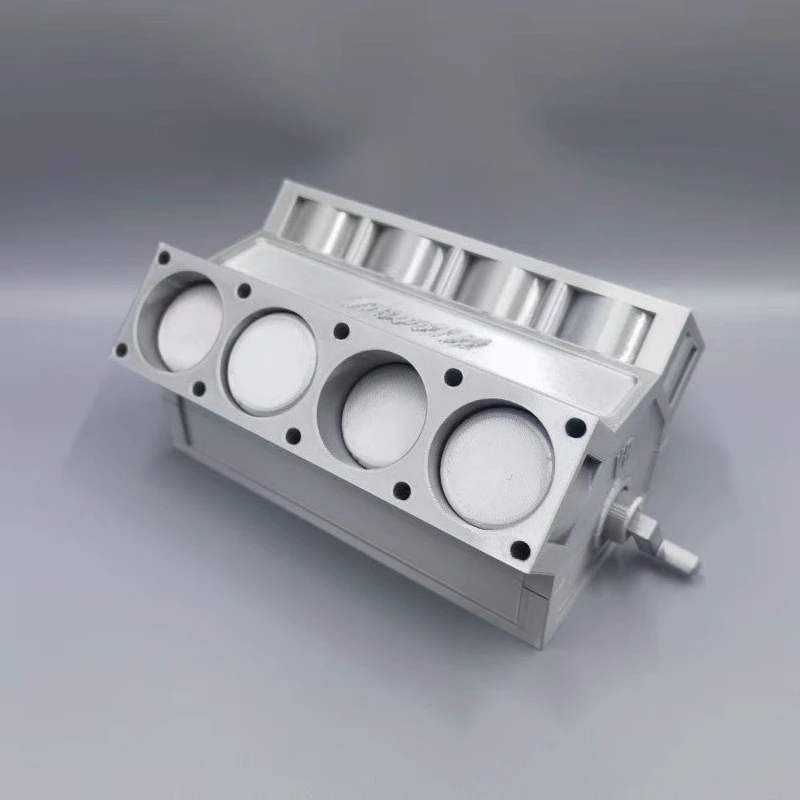 3D Printed Mini V8 Engine Block Model Rotatable Piston Desktop Decor Car Guy Gift Mechanical Stress Relief Ornament