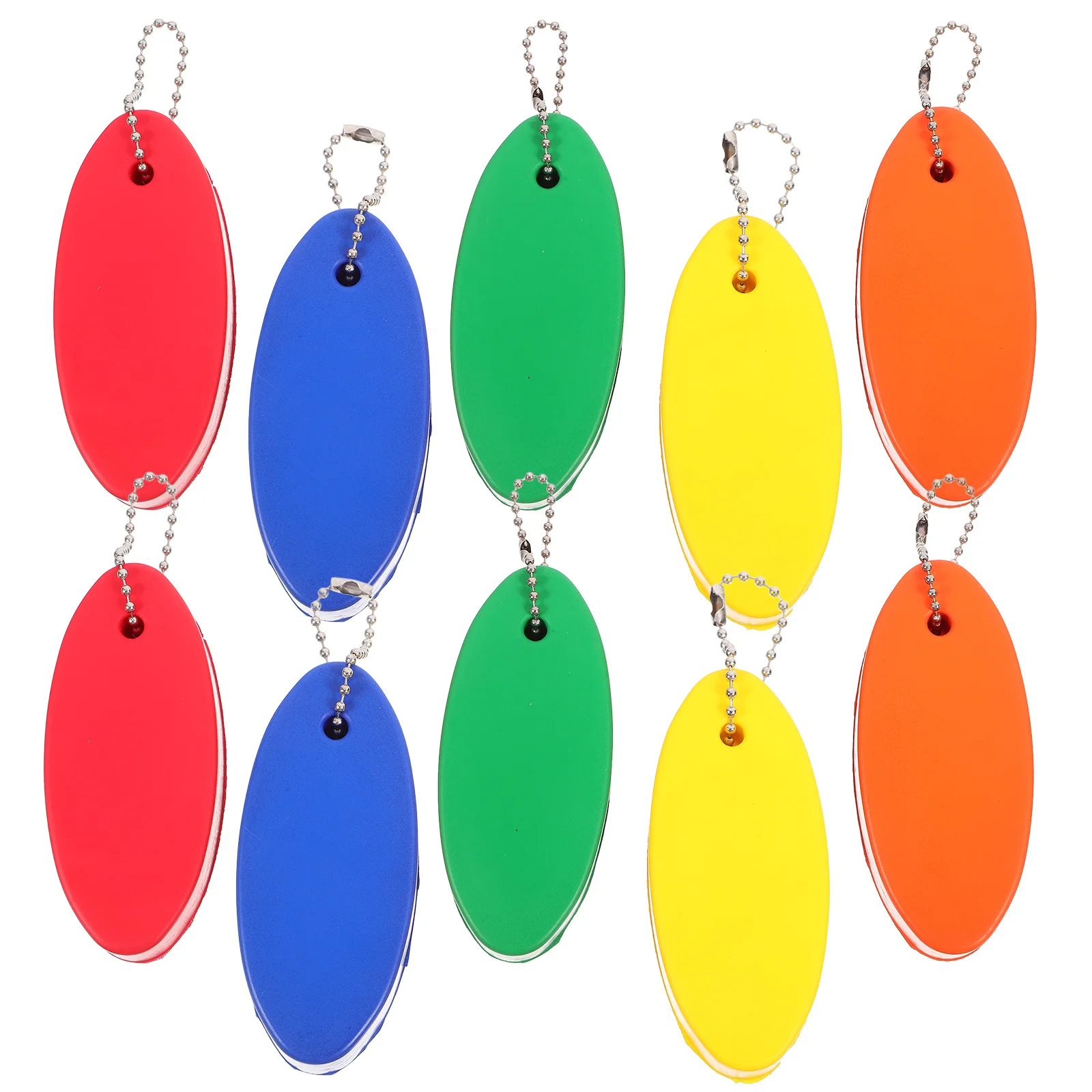 10pcs Floating Keychain Float Buoy Boat Key Ring Buoyant Sports Key Chains For Boating Fishing Whitewater Rafting Canoeing Saili