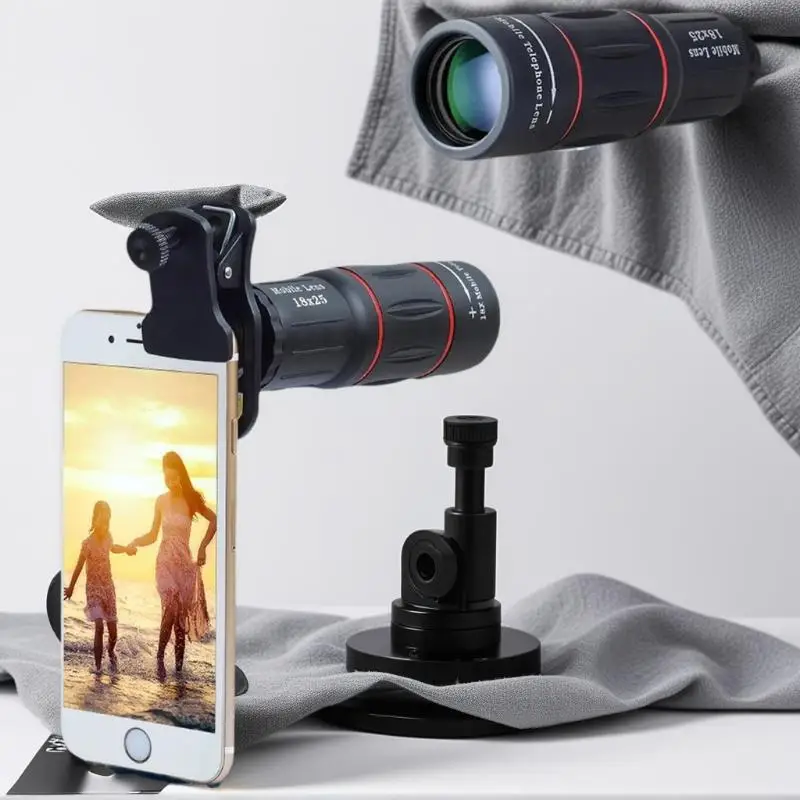 18/28/36X تليفوتوغرافي عدسة الهاتف المحمول HD عالية الطاقة أحادي تلسكوب خارجي متصل بالهاتف المحمول أجزاء التصوير الفوتوغرافي