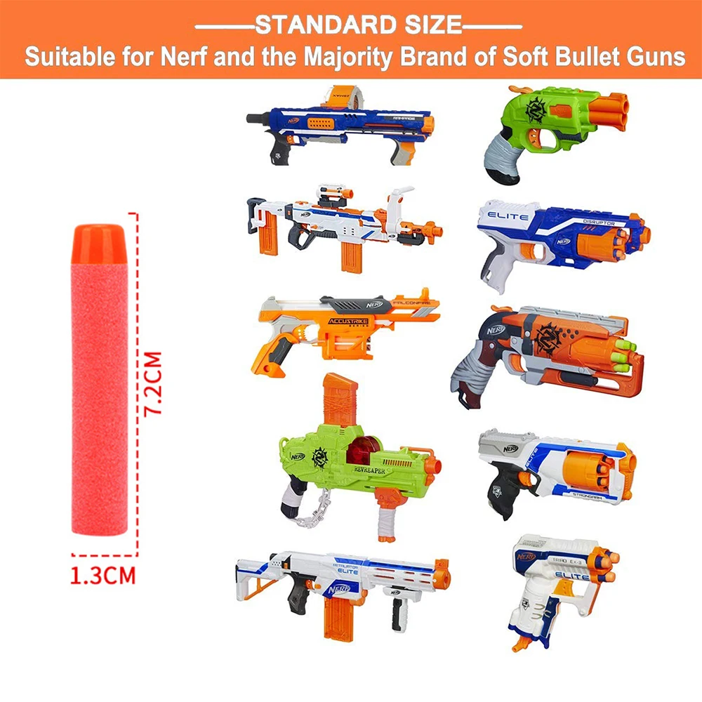 Balas de dardos compatibles con Nerf N Strike Blaster, munición de repuesto, paquete de balas de espuma Premium para pistolas Nerf n-strike Elite, 200 piezas