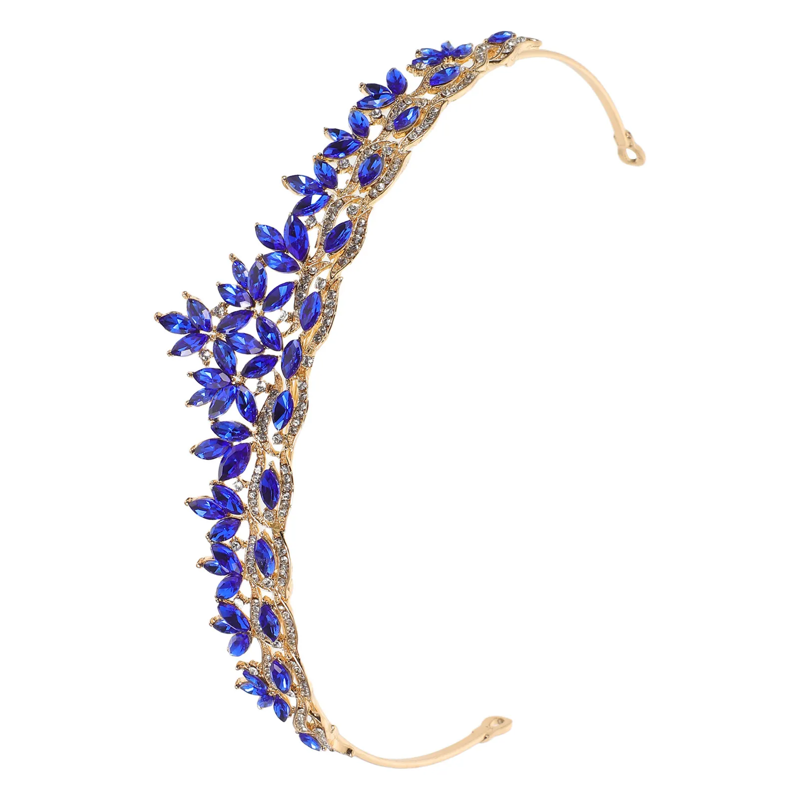 

Bridal Headband Crown Rhinestone Leaf Shaped Decorative Hairband for Bride Wedding Ceremony Evening Party Festive Gatherings