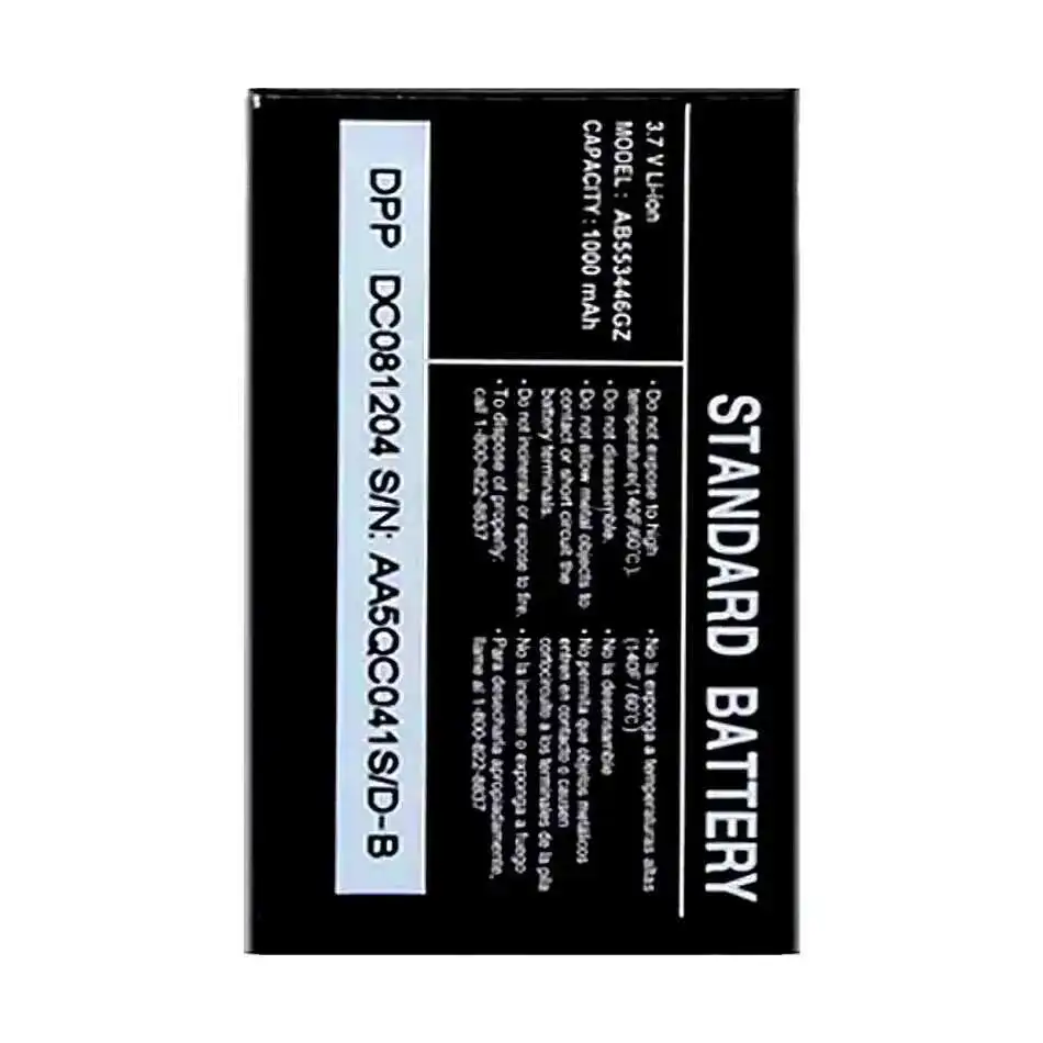 

Аккумулятор мобильного телефона AB553446GZ 1000 мАч для Samsung Verizon Sch-U310 U320 U340 U350 U360 Sch-U365 Sch-U410 Sch-U430 Sch-U620