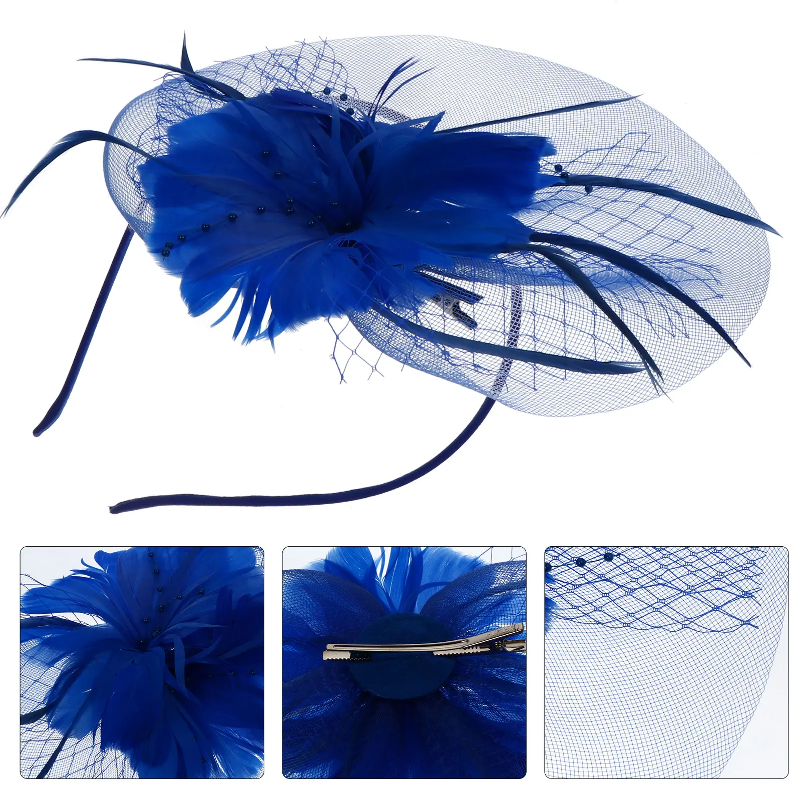 

Flower Hairpin Elegant Net Clip Women Headdress Party Wedding Bridal Supply Lightweight Durable Comfortable