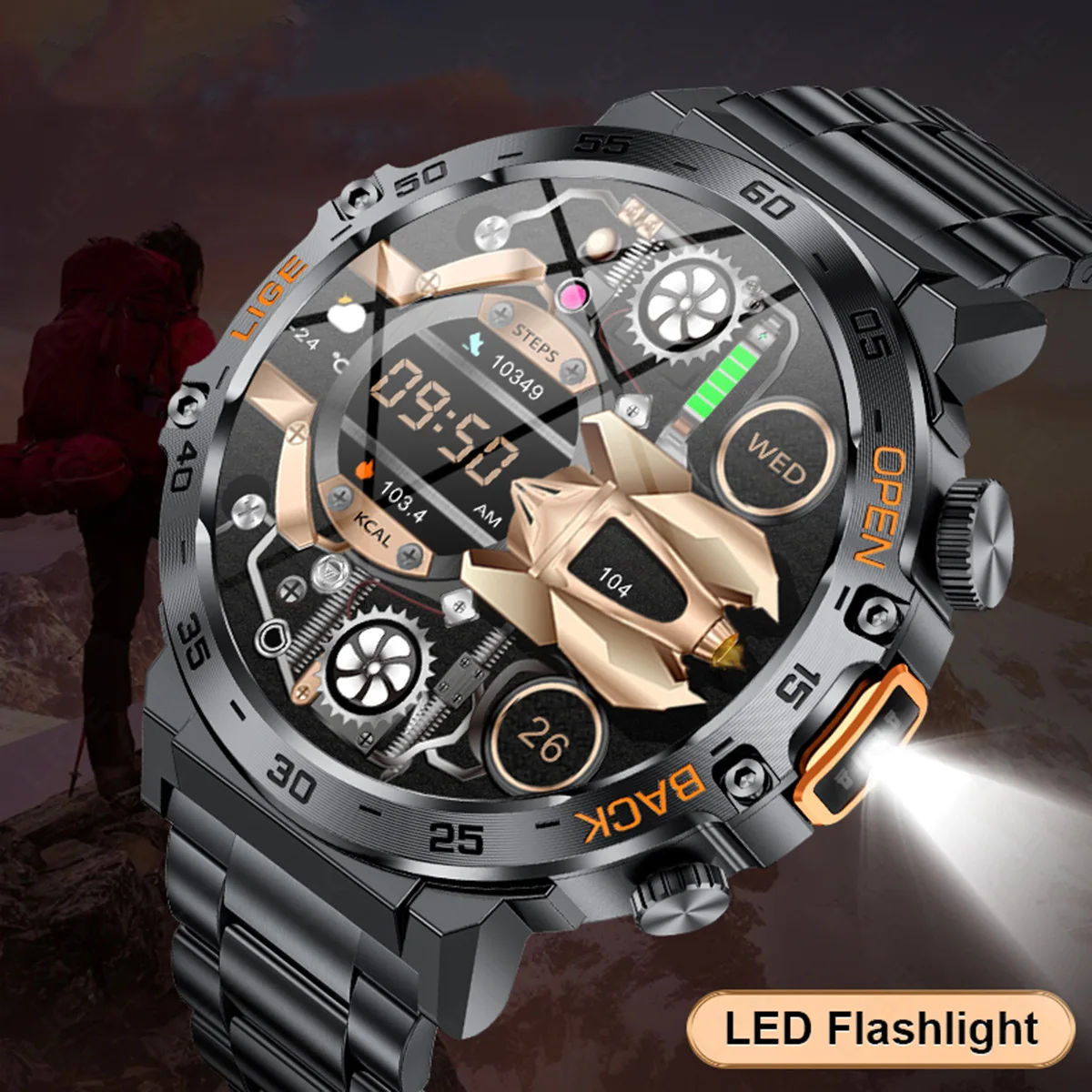 Suitable for new smartwatches, heart rate, blood pressure, Bluetooth calls, custom dial, multi-function sports pedometer watch