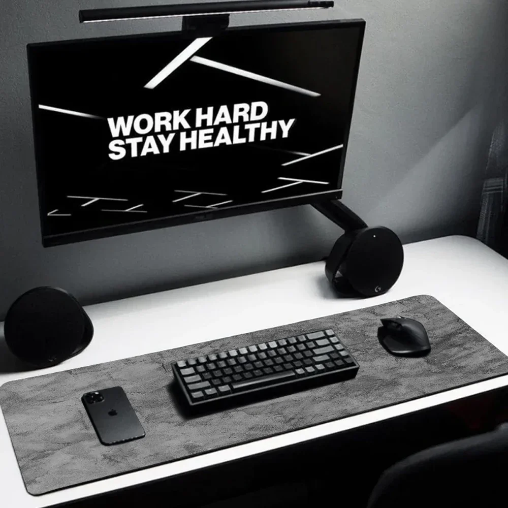 Gaming Mouse Pad Gray Maous Pad Computer Mat Large Mousepad Marble Keyboards Accessories Offices Pc Setup Deskmat Strata Liquid