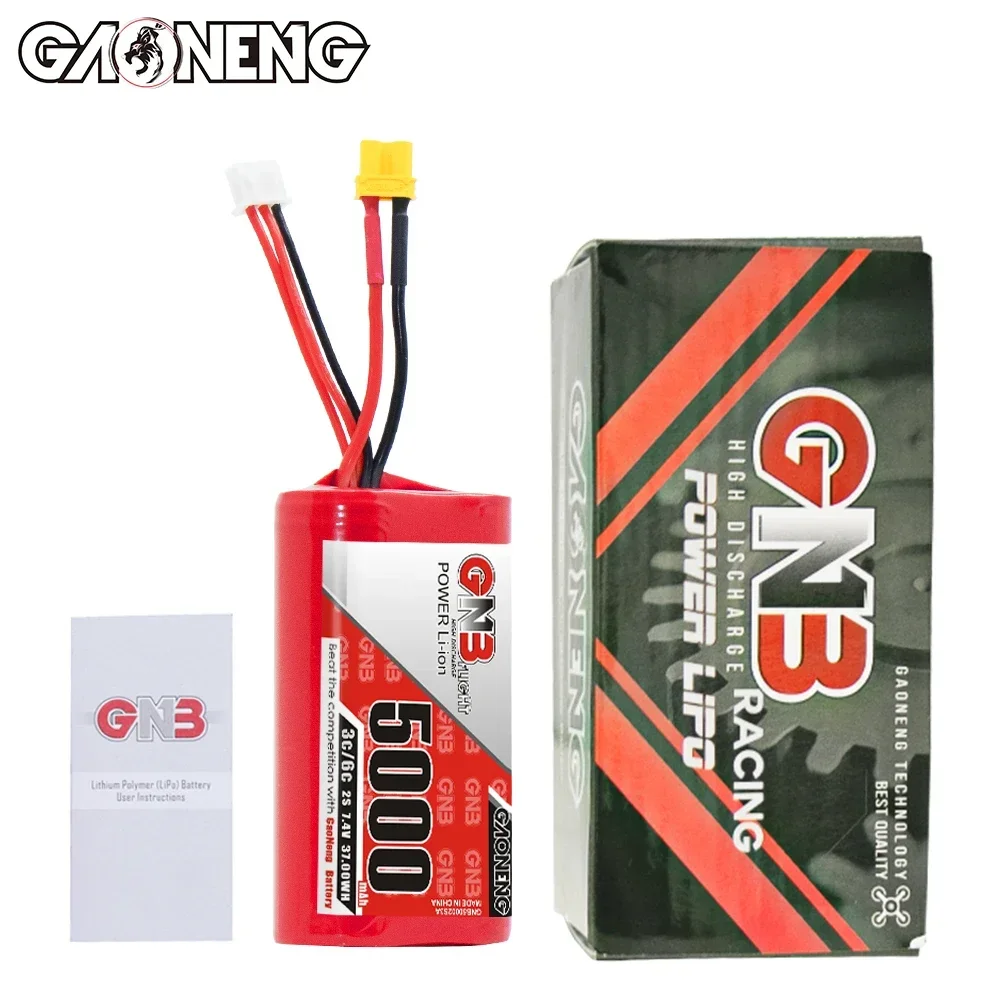 GAONENG GNB 5000mAh 2S 3C 6C 7.4V XT30 LiPo Battery for RadioMaster Boxer
