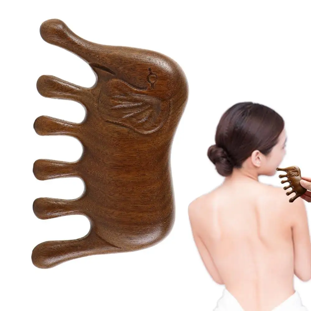 

Anti-static Wooden Massage Comb Wooden Sandal Wood Wood Comb Meridian Scrapping Portable Wide Teeth Hair Comb Women