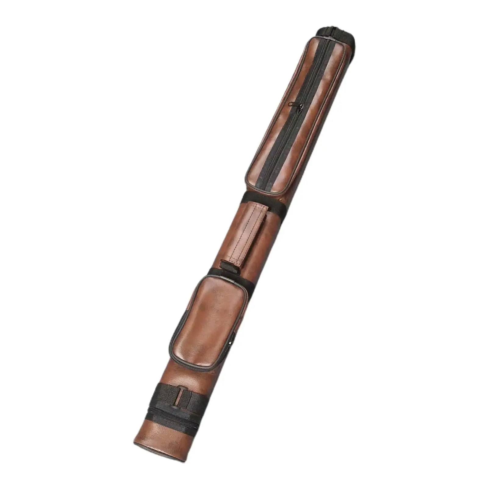 

Billiard Pool Cue Carrying Bag PU Durable Pool Cue Case 2butts 2Shafts Carry for Training Organizing Traveling 1/2 Snooker