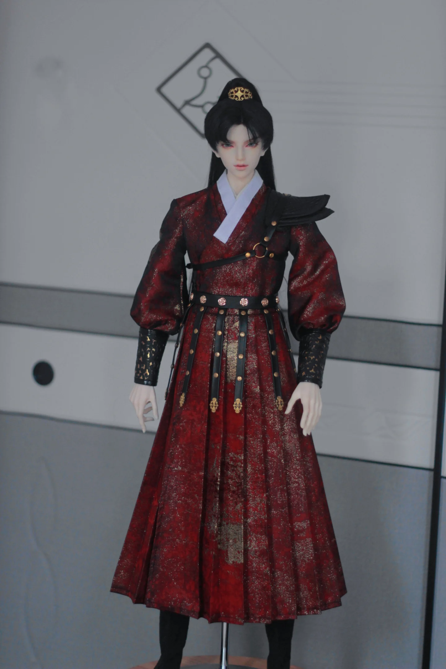 1/3 BJD Clothes Ancient Costume Chinese Hanfu Samurai Royal Guards Outfits For BJD/SD Longhun73 ID75 Strong Uncle Doll C1881